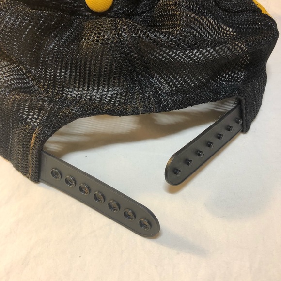 Sunoco Gold Vintage Foam Back 3 stripe Truckers Cap hat snap back - Picture 10 of 11